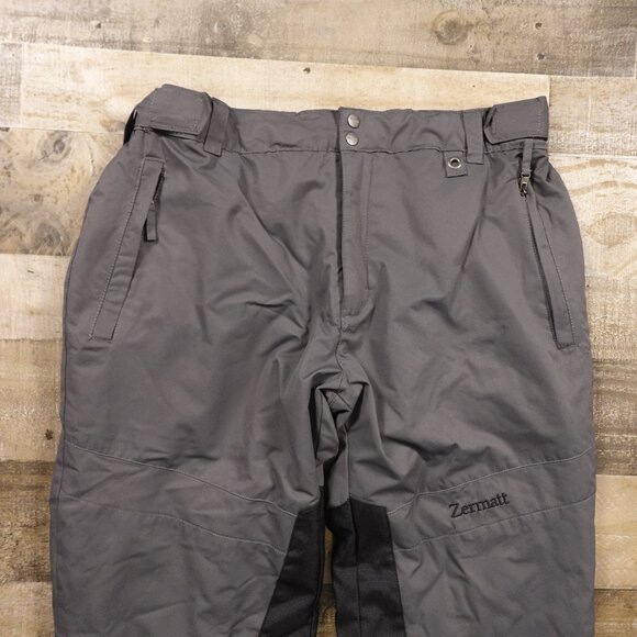 Zermatt Insulated Snow Pants - Men's XL Gray 3K Waterproof - Picture 2 of 13